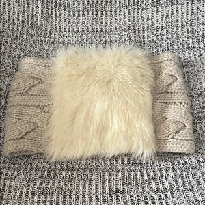 Cozy Knit and Faux Fur Infinity  Scarf